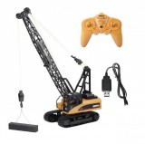 JM Fémdaru Távirányítóval, 1:14 Méretarány Rc Crane H-toys 1572 Lánctalpas 15 Csatornás 2,4 Ghz 1:14
