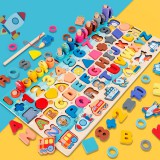 JM Fish&count Montessori Oktató Fa Matematikai Játék- Járművek A Díszítő Sorban