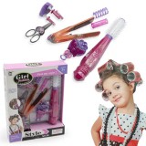 JM Fodrász Készlet Gyerekeknek - Játék Hajgöndörítővel, Hajkefével És Hajvasalóval