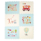 JM Hab Puzzle Szőnyeg Gyerekeknek Kék 177x118x1,3cm