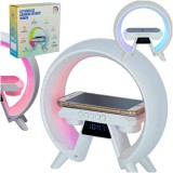 JM LED éjszakai fény játékra RGB hangszóró induktív töltő rádiós ébresztőóra