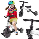 JM Multifunkcionális Gyermek Tricikli, Futóbicikli 3-1Fehér