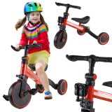 JM Multifunkcionális Gyermek Tricikli, Futóbicikli 3in1- Piros