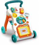 JM Multifunkciós Járássegítő Játék Kivehető Babazongorával, Rajztáblával És Játék Telefonnal Vidám Színekben