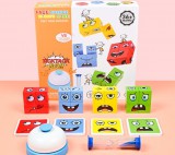 JM Nagy Méretű 2.5cm Kocka Készségfejlesztő Emojis Kirakó, Logikai Fejlesztőjáték Emoji Kocka Csengővel Homokórával
