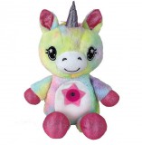 JM Ölelnivaló Plüss Unikornis – Csillagkivetítős Éjszakai Fény És Játszópajtás Szivárványszínű Csillagos Plüss