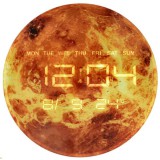 JM Planet Mars falióra LED kijelzővel, 32 cm, narancssárga