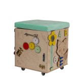 JM Puff Tárolóval Gyerekeknek, Manipulációs Kocka