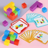 JM Puzzle Logika Gyakorló Játékok Gondolkodó Szivárványblokk Építőkövek Oktatási Segédanyagok