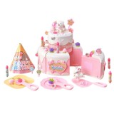 JM Születésnapi torta, 16 darabos, tépőzáras, zene, fények, konyha, rózsaszín