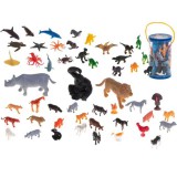 JM Tengeri Állatok Figurái Vadon Élő Farm Dinoszauruszok Készlet, Mix 48 Db