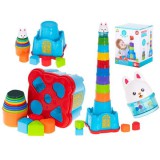 JM Vár Nyuszi Csészék Torony Piramis Válogató készségfejlesztő játék