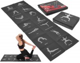 Jóga oktató matrac összehajtható 170x60x0,5 cm – fekete, ENERO-Fit