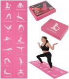 Jóga oktató matrac összehajtható 170x60x0,5 cm – pink, ENERO-Fit