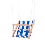 John Toys Twispolino: Szövet babahinta keresztrúddal - kék, fehér csíkos