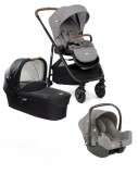 Joie Versatrax babakocsi szett i-Snug2 hordozó Pebble + Signature Ramble mózeskosár Eclipse