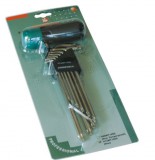 Jonnesway Torx kulcs 9 db klt. nyéllel