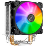 Jonsbo CR-1200 CPU hűtő, 92mm ventilátor, RGB, 2 heatpipe, fekete