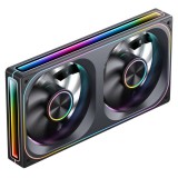 Jonsbo ZA-240 ventilátor, 240mm, PWM, ARGB, infinity mirror effekt, fekete