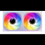 Jonsbo ZB-240 Infinity Mirror ARGB 240mm PWM Rendszerhűtő ventilátor - Fehér (ZB-240W)