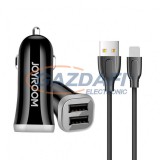 JOYROOM 21981 2xUSB Autós Töltőfej+Micro USB Adatkábel