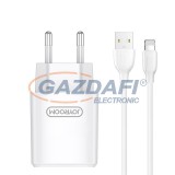 JOYROOM 21994 2.4A 2xUSB Hálózati Töltőfej+1m Lightning Töltőkábel