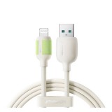 Joyroom Apple iPhone 5C adatkábel (usb - lightning, 3a, gyorstöltő, 200cm) bézs
