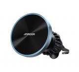 JOYROOM autós tartó (szellőzőre, mágneses, 360°, LED jelzés, 15W, wireless, 4.5-7" méret) FEKETEJR-Z