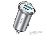 Joyroom C-A45_S autós töltő, USB/Type-C, ezüst
