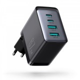 Joyroom charger GaN 67W 4 ports (2x USB, 2x USB C) black (TCG02) + cable USB C - USB C 100W 1.2m