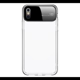 JOYROOM DREAMLAND telefonvédő szilikon keret (edzett üveg hátlap) ÁTLÁTSZÓ [Apple iPhone XS Max 6.5] (JR-BP472)