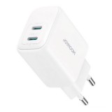 Joyroom hálózati töltő (2xUSB-C, 20W, fehér)