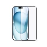 Joyroom JR-MLG0285 2.5D porálló kékfényszűrős edzett üveg fekete szegéllyel iPhone 16 Pro