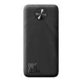 Joyroom JR-PBF15 22.5W LED Powerbank integrált kábellel Lightning / 10000mAh 22,5W - Fekete (JR-PBF15)