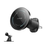JOYROOM JR-ZS502 autós tartó (15W, szellőzőre, műszerfalra, öntapadó, wireless, 360°, MagSafe) FEKETE Apple iPhone 12, iPhone 12 Pro, iPhone 12 Pro Max