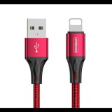 JOYROOM N1 adatkábel és töltő (USB - lightning 8pin, 3A, gyorstöltés támogatás, 20cm) PIROS (S-0230N1) (S-0230N1) - Adatkábel