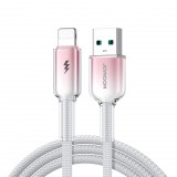 Joyroom S-A42 Crystal-Clear Series USB-A - Lightning kábel 3A 120cm - fehér