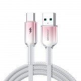 Joyroom S-A42 Crystal-Clear Series USB-A - Type-C kábel 3A 120cm - fehér
