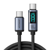 Joyroom S-CC100A16 USB Type-C apa - USB Type-C apa Adat és töltő kábel - Fekete (1.2m) (S-CC100A16 1.2M CB)