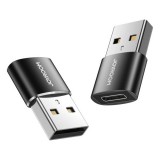 Joyroom S-H152 USB-A-USB-C adapter fekete (2db)