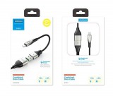 Joyroom S-M411 3A USB Type-C 0.3M Adatkábel +1.2M USB Hosszabító - Fekete