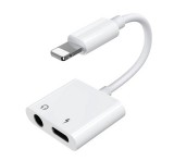 JOYROOM S-Y104 audió adapter és töltőkábel (elosztó, lightning+3.5mm jack aljzat - lightning) FEHÉR Apple iPhone 14 Pro, iPhone 14 Plus, iPhone 14