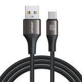 JoyRoom SA25-AC6 USB-A apa - USB-C apa 2.0 Adat és töltőkábel - Fekete (1.2m) (SA25-AC6 1.2M BLACK)
