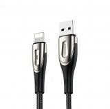 Joyroom Sharp Series gyorstöltő kábel USB-A - Lightning 3A 1.2m fekete (S-M411)