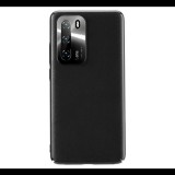 JOYROOM STAR LORD műanyag telefonvédő (ultravékony, fém kameravédő keret, bőr hatású bevonat) FEKETE [Huawei P40] (JR-BP707_B)