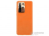 JoyRoom Star Lord ultravékony műanyag, bőr hatású tok Huawei P40 Pro 5G készülékhez, narancssárga