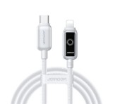 JOYROOM STARFLIGHT adatkábel (Type-C - lightning, 30W, PD gyorstöltő, LED jelzés, 120cm) FEHÉR Apple IPAD, IPAD 2, IPAD (3rd Generation)