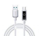 JOYROOM STARFLIGHT adatkábel (USB - Type-C, 66W, PD gyorstöltő, LED jelzés, 120cm) FEHÉR