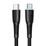 Joyroom Starry Series SA32-CC3 USB-C apa - USB-C apa 2.0 Adat és töltő kábel - Fekete (1m) (SA32-CC3 BLACK)