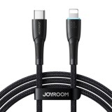 Joyroom Starry Series SA32-CL3 USB-C apa - Lightning apa 2.0 Adat és töltő kábel - Fekete (1m) (SA32-CL3 BLACK)